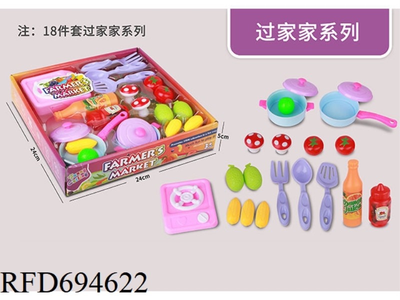 FRUIT PLATE SET 18PCS