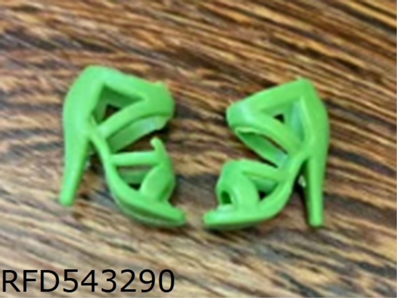 1 PAIR OF 11-INCH GREEN BABYRENE SHOES