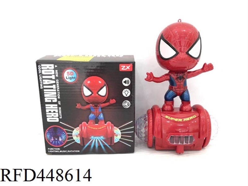 ELECTRIC 5D LIGHTS, COLORFUL MUSIC, ROTATING SPIDER MAN