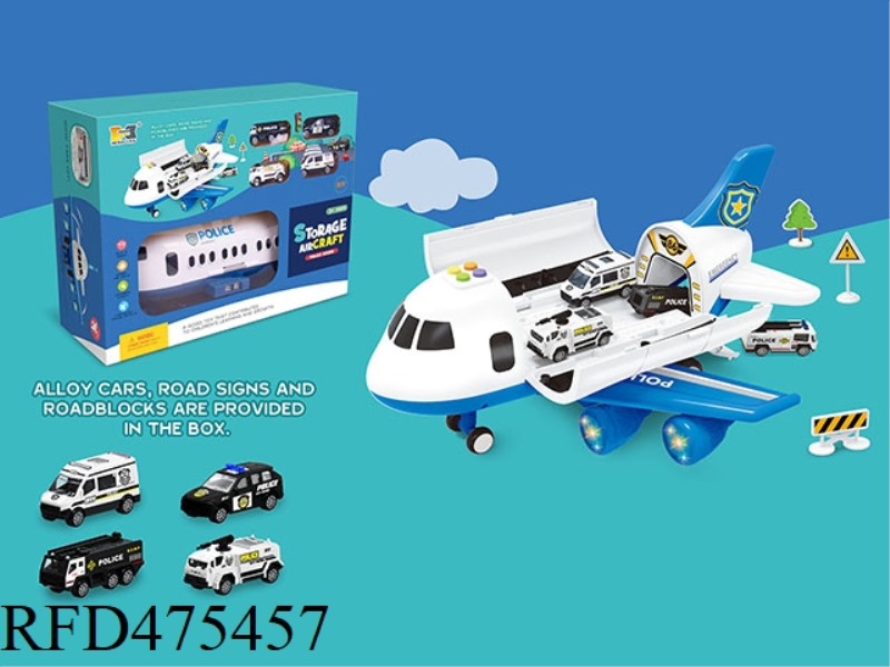 DEFORMATION STORAGE SLIDE INERTIAL LARGE AIRCRAFT WITH SIMULATED SOUND EFFECTS AND COLORED LIGHTS-PO