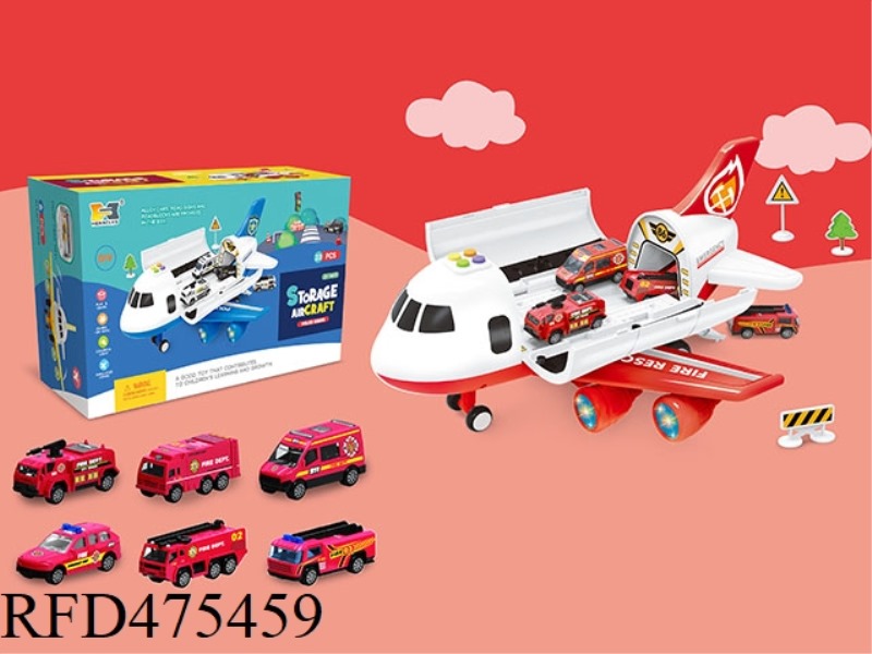 DEFORMATION STORAGE SLIDE INERTIAL LARGE AIRCRAFT WITH SIMULATED SOUND EFFECTS AND COLORED LIGHTS-FI