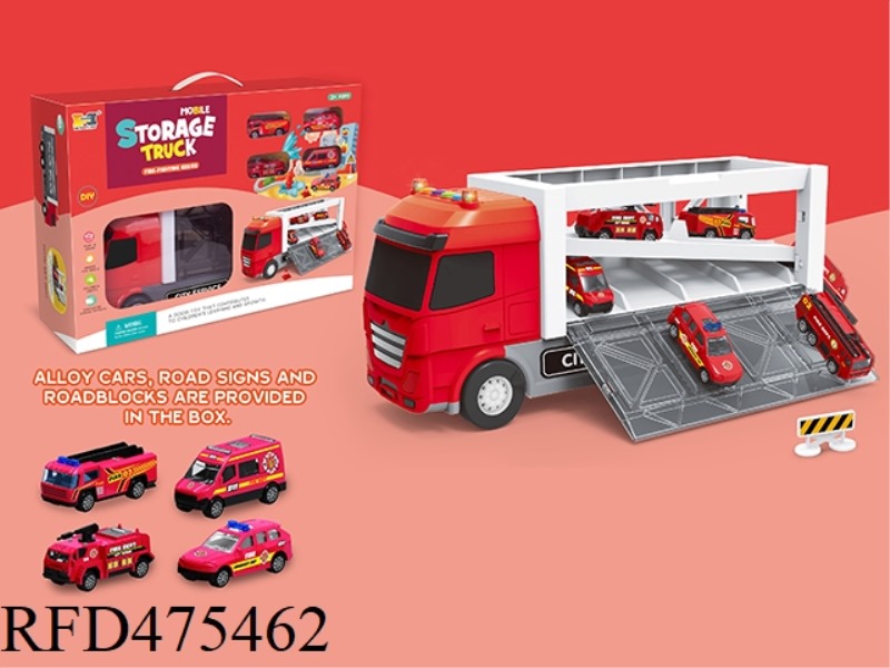 LARGE-SIZE STORAGE INERTIA CONTAINER TRUCK PARKING LOT WITH SOUND AND LIGHT-INDUSTRIAL FIRE PROTECTI