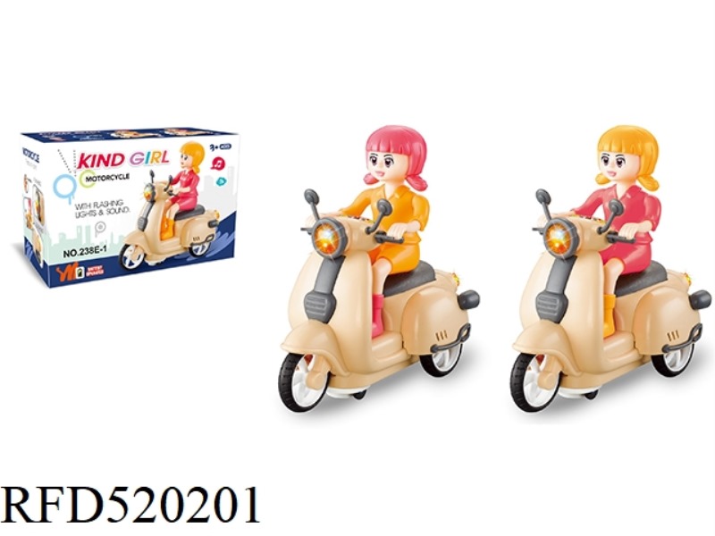FASHIONABLE BEAUTIFUL GIRL MOTORCYCLE