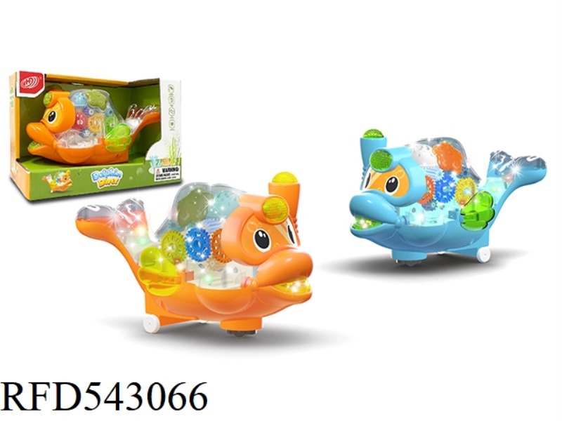 ELECTRIC TRANSPARENT ROLLER DOLPHIN FISH