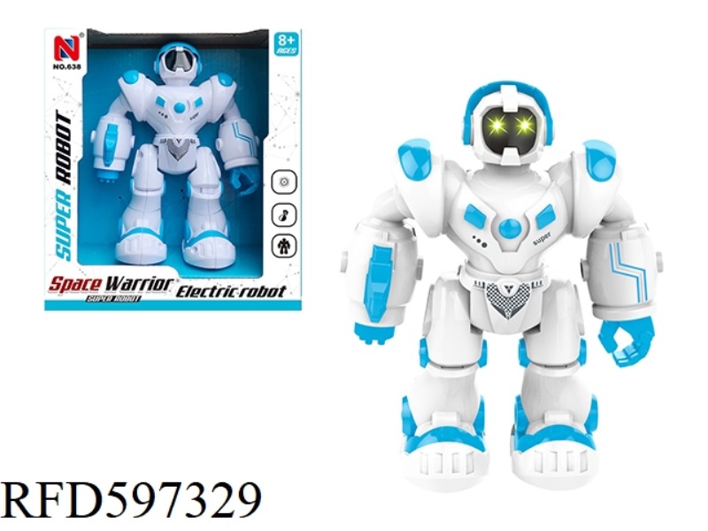 ELECTRIC ROBOTS/ARMS CAN BE MANUALLY SWAYED/COLORFUL LIGHTING, MUSIC, WALKING MOVEMENTS/MASKS CAN BE