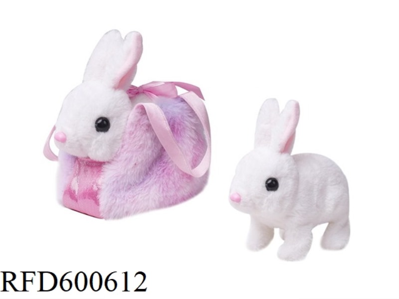 ELECTRIC RABBIT WITH HANDBAG (6, DISPLAY CASE) PINK HANDBAG