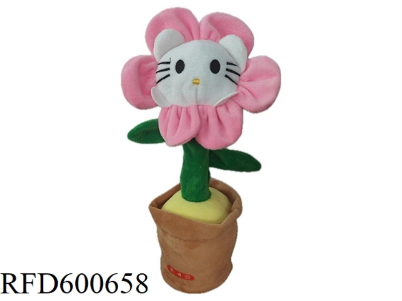 ELECTRIC CACTUS RECHARGEABLE VERSION OF MUSIC RECORDING USB DOUBLE-TURN DOLL CARTOON PLUSH APPEASE C