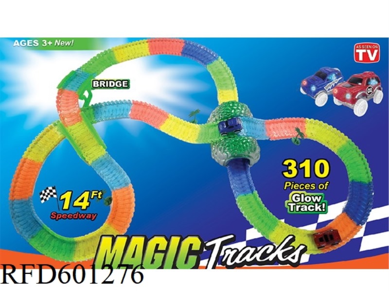 310PCS LUMINOUS ELECTRIC RAIL CAR