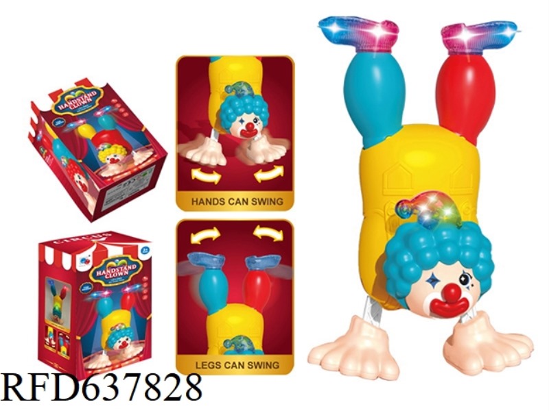 ELECTRIC SOUND AND LIGHT HANDSTAND DANCING CLOWN