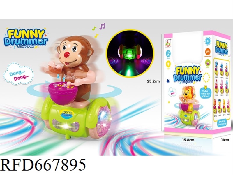 ELECTRIC 3D LIGHTING COOL DRUM MONKEY