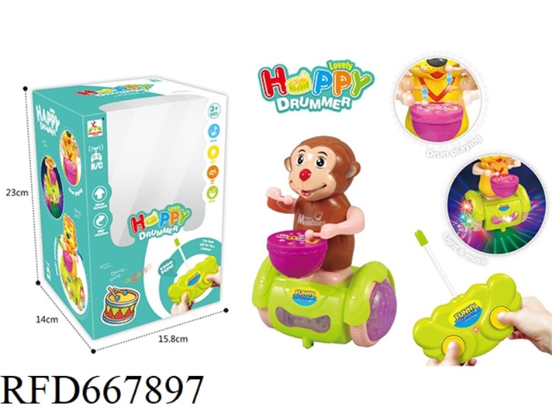 REMOTE CONTROL 3D LIGHTING COOL DRUM MONKEY