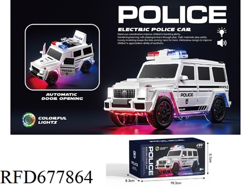 ELECTRIC STUNT POLICE CAR BIG G THAT OPENS THE DOOR