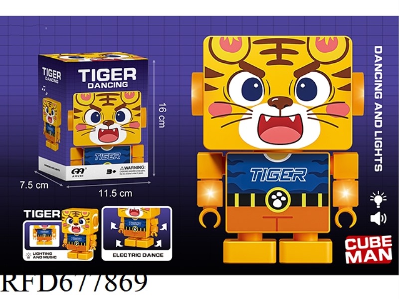 LIGHTS, MUSIC, DANCING, SQUARE FIGURES AND TIGERS