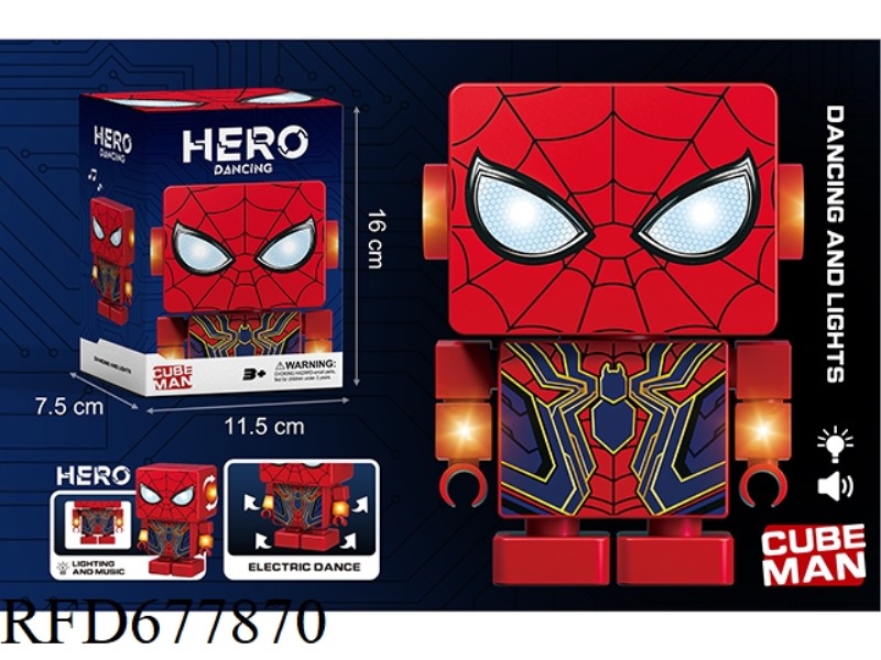 LIGHTS, MUSIC, DANCING, SQUARE MAN, SPIDER-MAN