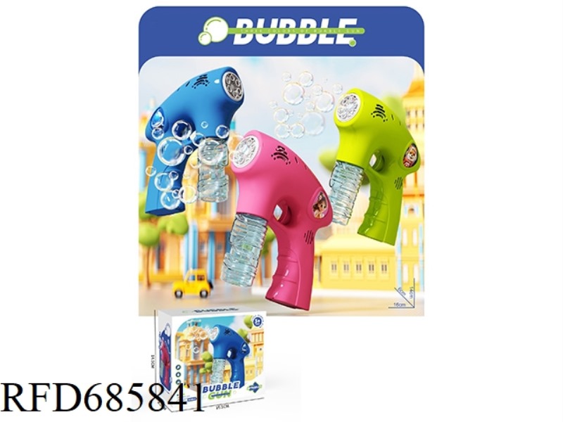 Electric bubble gun(3 ASST,1*50ML) 3*AA not included