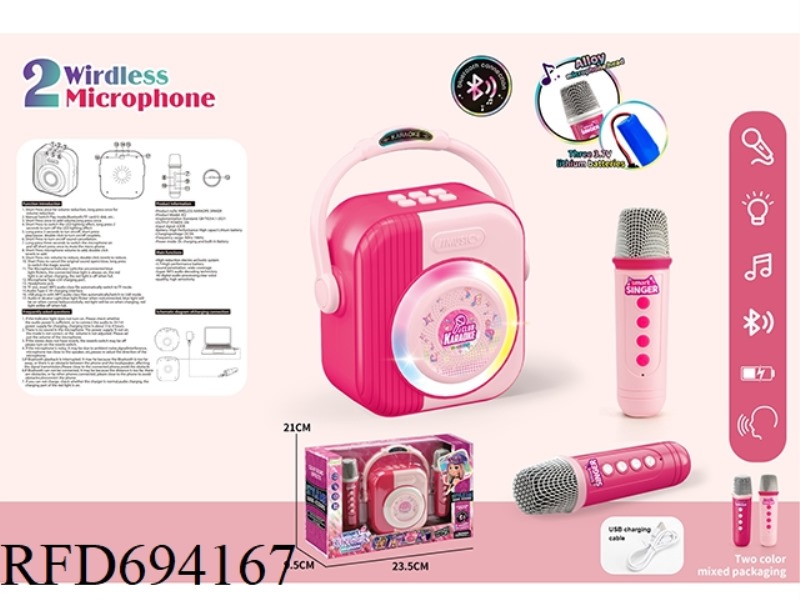 BLUETOOTH WIRELESS LIGHTING, MUSIC, DUAL MICROPHONES, AUDIO SYSTEM