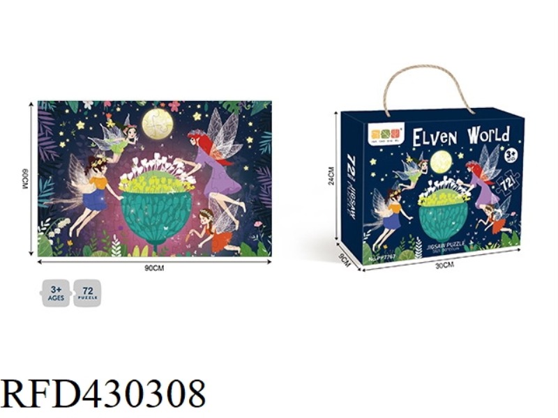 72PCS PUZZLE-WHITE CARD ILLUSTATION